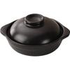 Uto Black Glaze Clay Pot Casserole