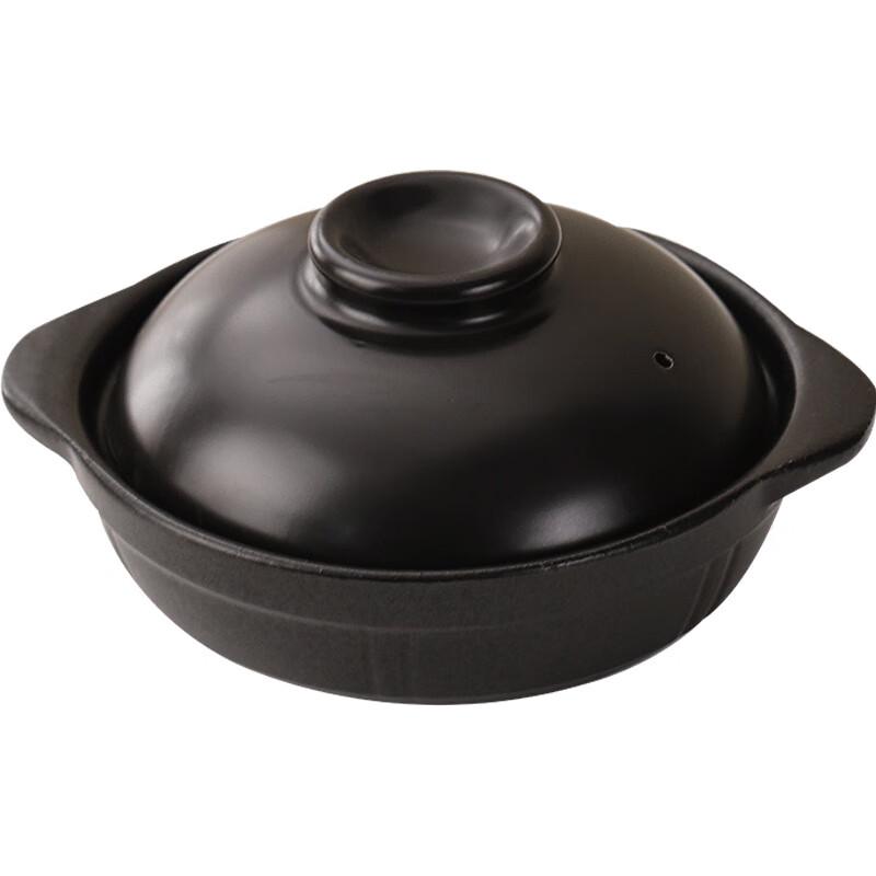 Uto Black Glaze Clay Pot Casserole