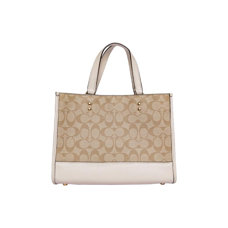COACH Dempsey Coated Canvas With Leather Tote Bag, Shopping Bag, Shoulder Bag, Crossbody Bag, Handbag Large Women's 1955-IMDQC