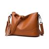 Shoulder Genuine for with Popular In Large Shoulder Crossbody Brown [REMARSO] Bag, Handbag, 2-way, Leather, Women, Tassels, Korea, Elegant, Stylish,