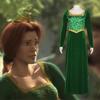 Prinzessin Fiona Cosplay Kostüm Anime Shrek Ehefrau Grün Fiona Cos Kleid Perücken Outfit Für Damen Frauen Langes Kleid Halloween Kopfbedeckung