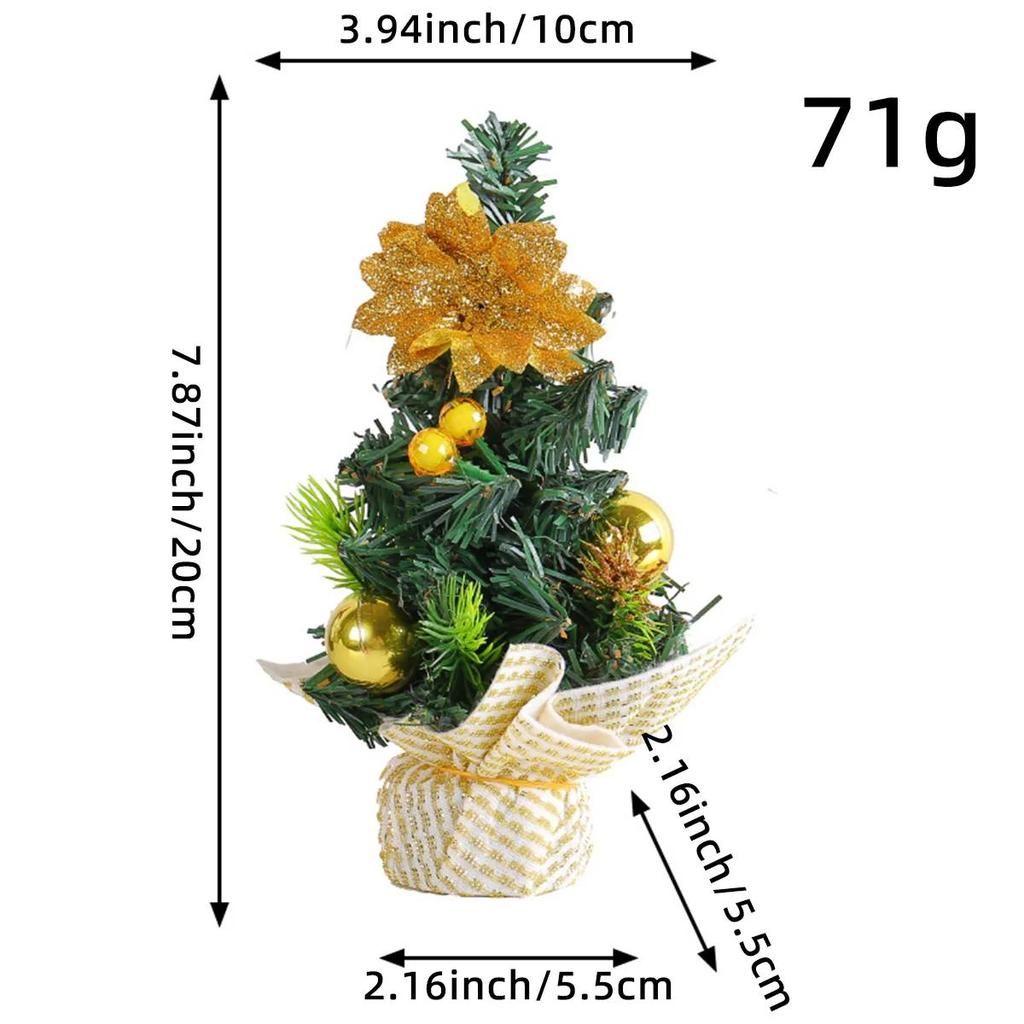 20cm Mini Christmas Tree Desk Table Decor Small Party Ornaments Gift Home Decoration Party DIY Festival Supplies