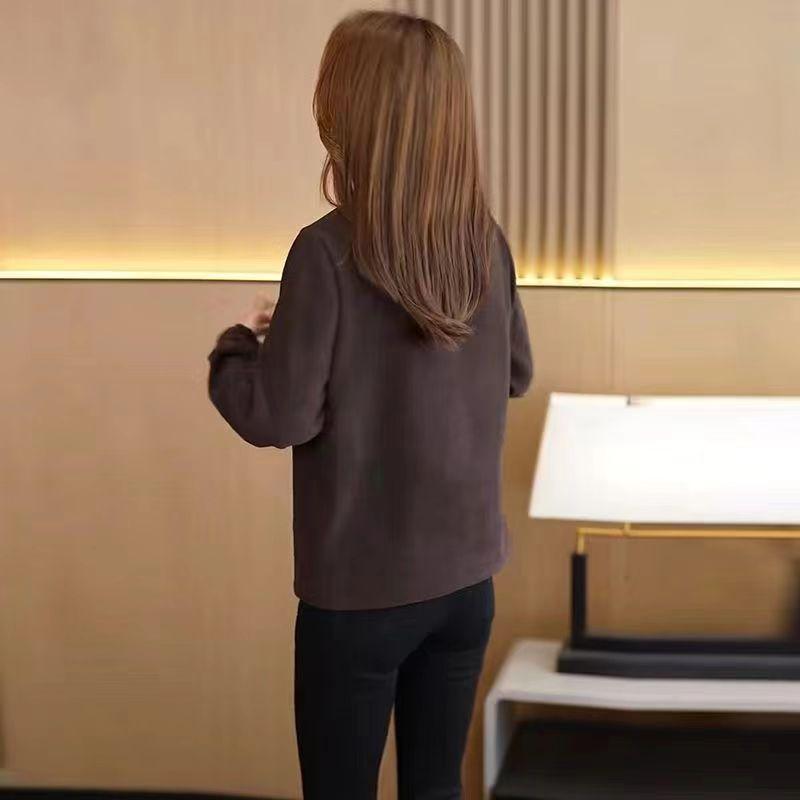 2025 New Style Corduroy Jacket for Middle-aged Women: Autumn/Winter Long Sleeve Versatile Top