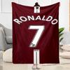 Ronaldo's Number Seven Jersey Blanket Soft & Cozy Perfect for Couch Sofa Bed for All Occasions Digital Print Unique Gift for Family and Friends Campin
