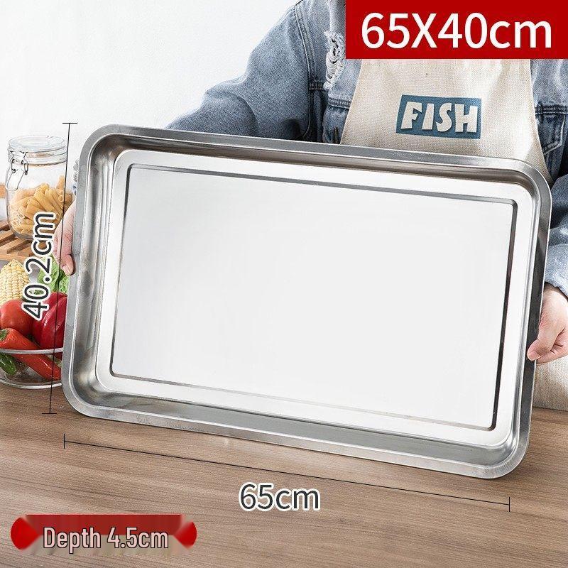 HUALEAI Extra Large Stainless Steel Rectangular Baking & Steaming Tray
