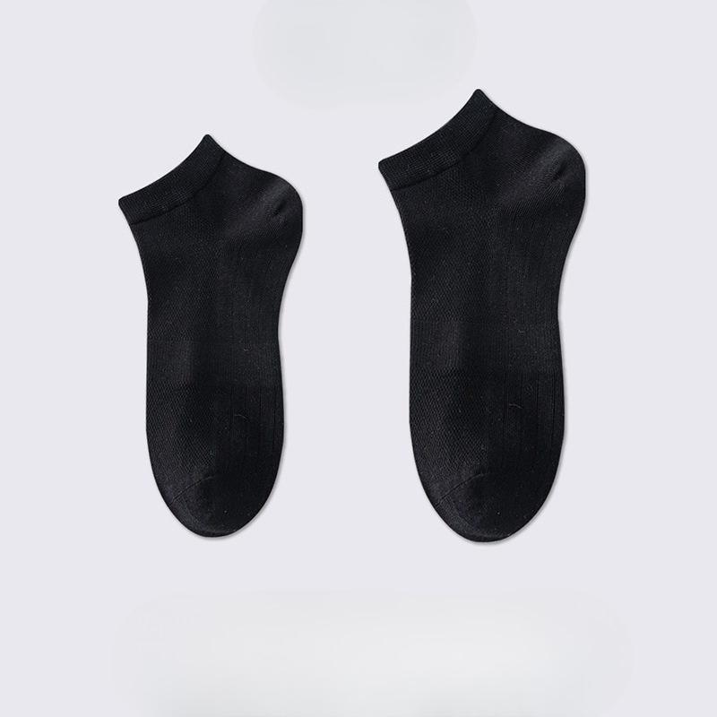 Plus-size Men's Short Socks, Mesh Cotton Socks, Summer Thin 10A Antibacterial, Deodorizing, Sweat-absorbing, Size 45 Mid-calf Socks
