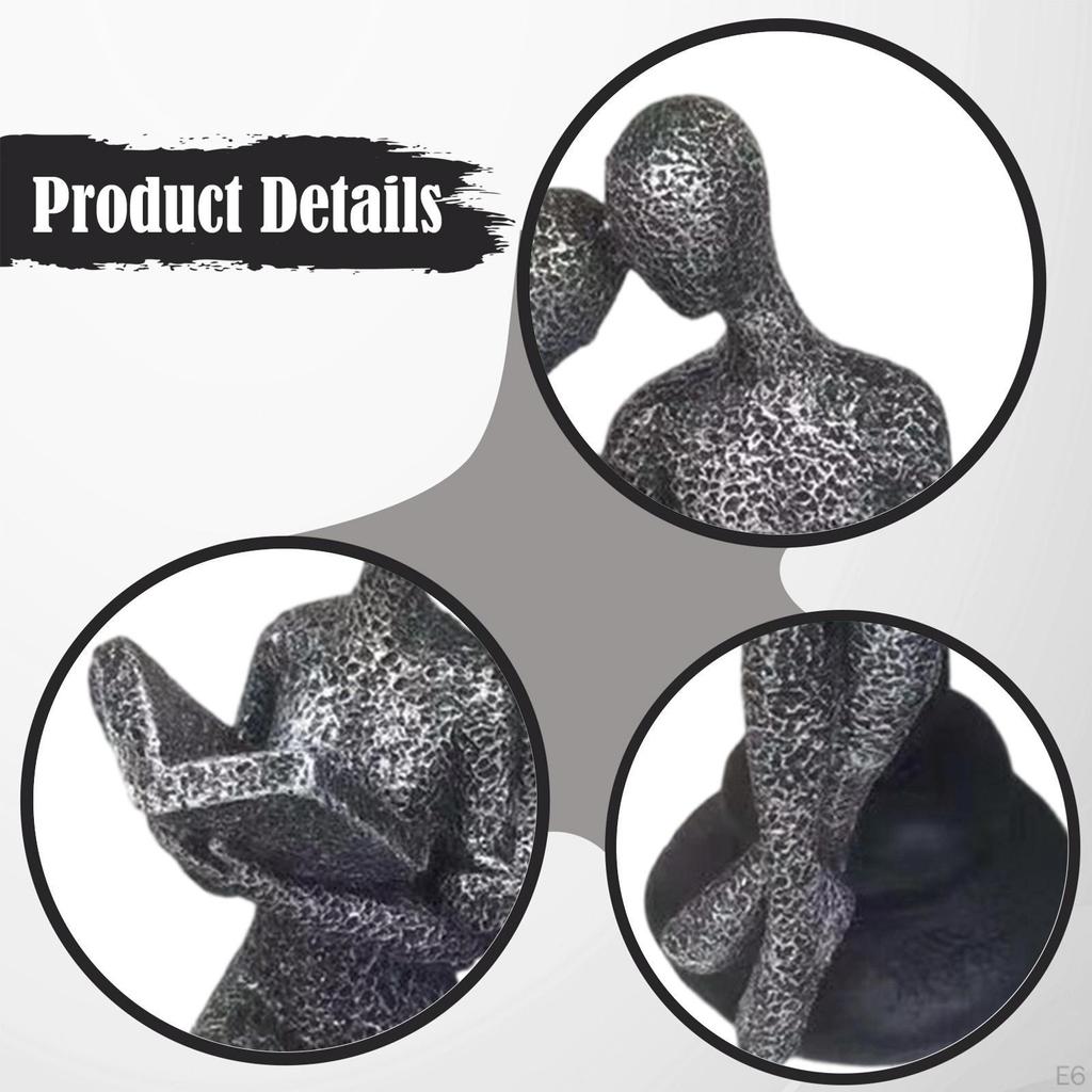 Lesendes Paar Statue Figur Desktop Einzigartiges Geschenk Büro Denker Figur Harz Kunst Skulptur für