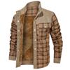 Large Size Autumn and Winter Men's Retro Plaid Splicing Warm Wanderer Jacket Is In Stock