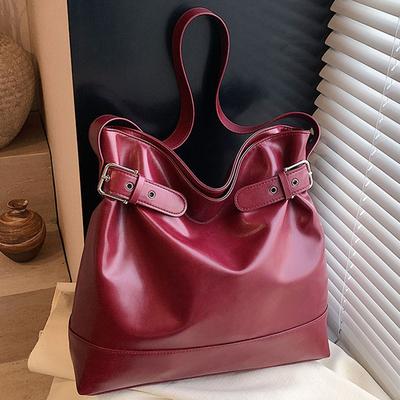 Borsa da donna estiva retrò di grande capacità semplice e dall'aspetto elevato pendolare ascellare monospalla