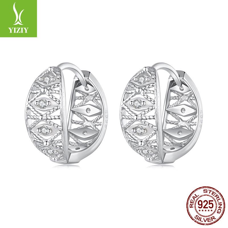 Sparkling Lace Earrings For Women, French Elegance S925 Sterling Silver Earrings Earrings