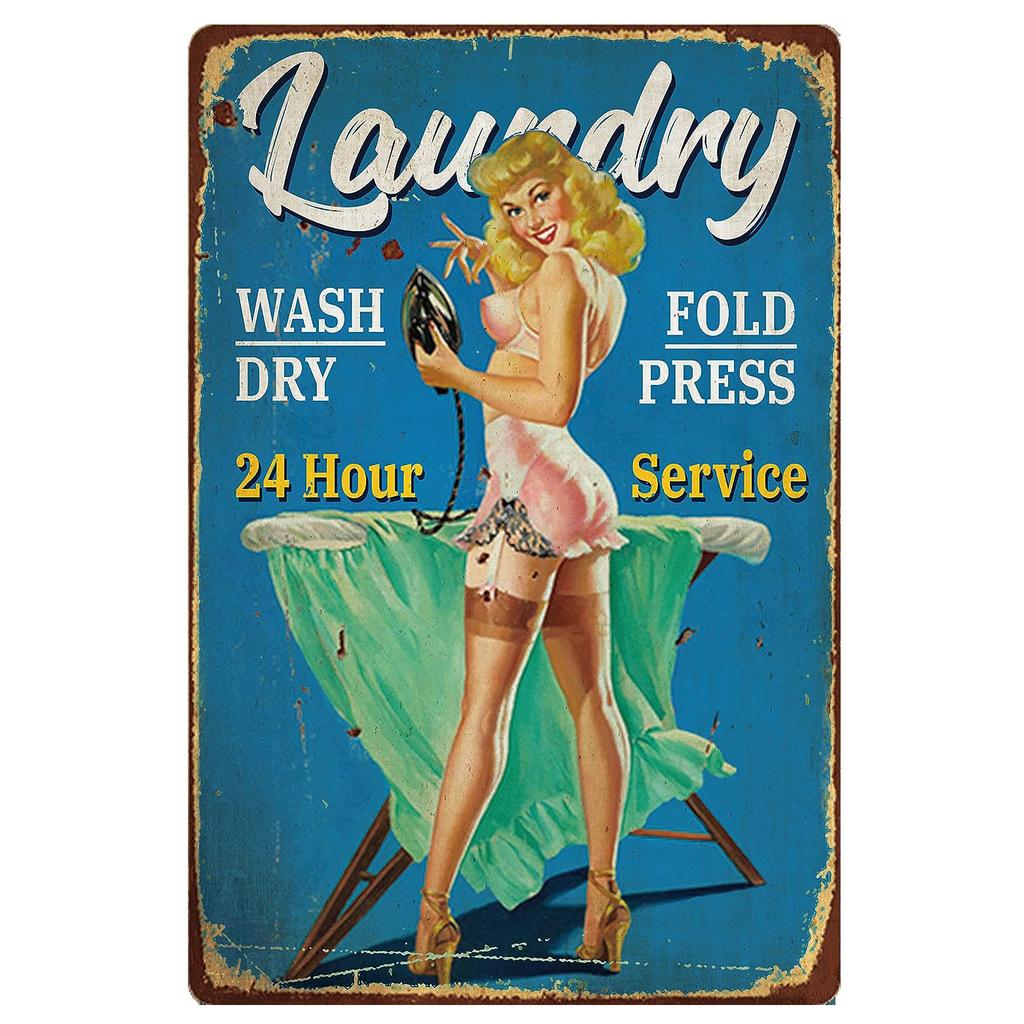 Plaque Metal Tin Signs Laundry Room Wall Decoration Vintage Art Posters Iron Painting for Man Cave Home Cafe Bathroom Club Bar