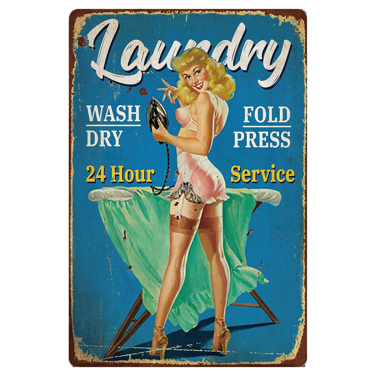 

Metal Tin Signs Plaque Laundry Room Wall Decoration Vintage Art Posters Iron Painting for Man Cave Home Cafe Bathroom Club Bar 20x30cm（7.8x11.8inch）