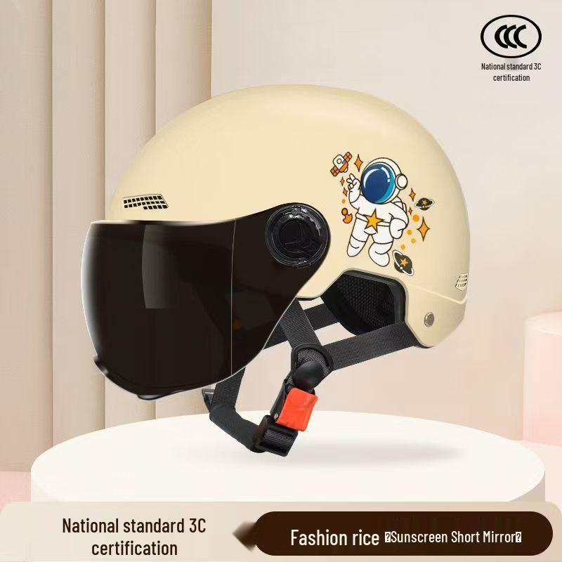 Adjustable 3C Electric Bike Helmet: Lightweight, Cute Design for Men & Women, All-Season Sun Protection