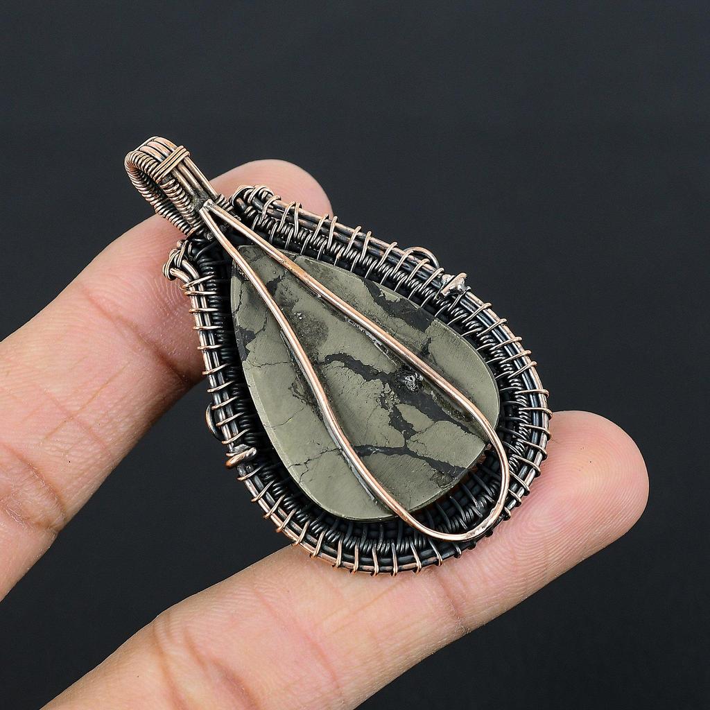 Marcasite Jewelry, 999 Copper Wire Wrapped Pendant Handmade Gemstone Jewelry, Gifts For Wife Brand New Pendant
