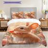 Rabbit Pattern Bedding Quilt Set Quilt Cover Pillowcase Home Decoration Birthday Gift (1 * duvet cover + 2 * pillowcase, without core)