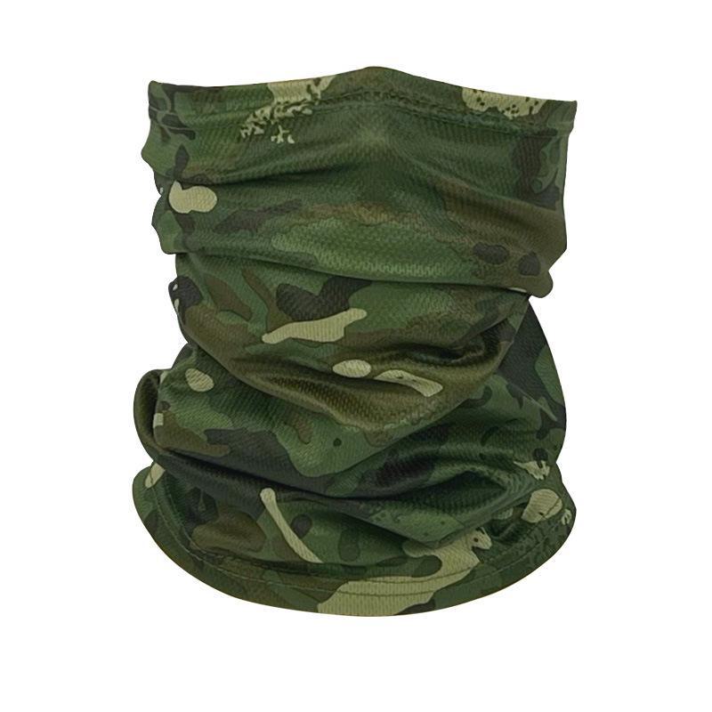 Ice Silk Tactical Neck and Head Cover for Men: Summer Outdoor Cycling, Sports, Fishing, Sun Protection, and Mountaineering Scarf.