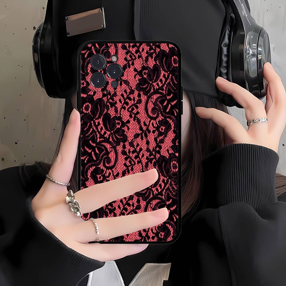 Lace Style Cool Girl Phone Case For IPhone 16 17 Air 15 14 13 12 11 Pro Max 16E Plus Fundas