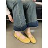 Mode Elegante Damen Schuhe mit runder Zehenpartie Barfuß Samt Mary Jane Schuhe Damen Tägliche Büro Slipper Slip-On Damen Ballerinas