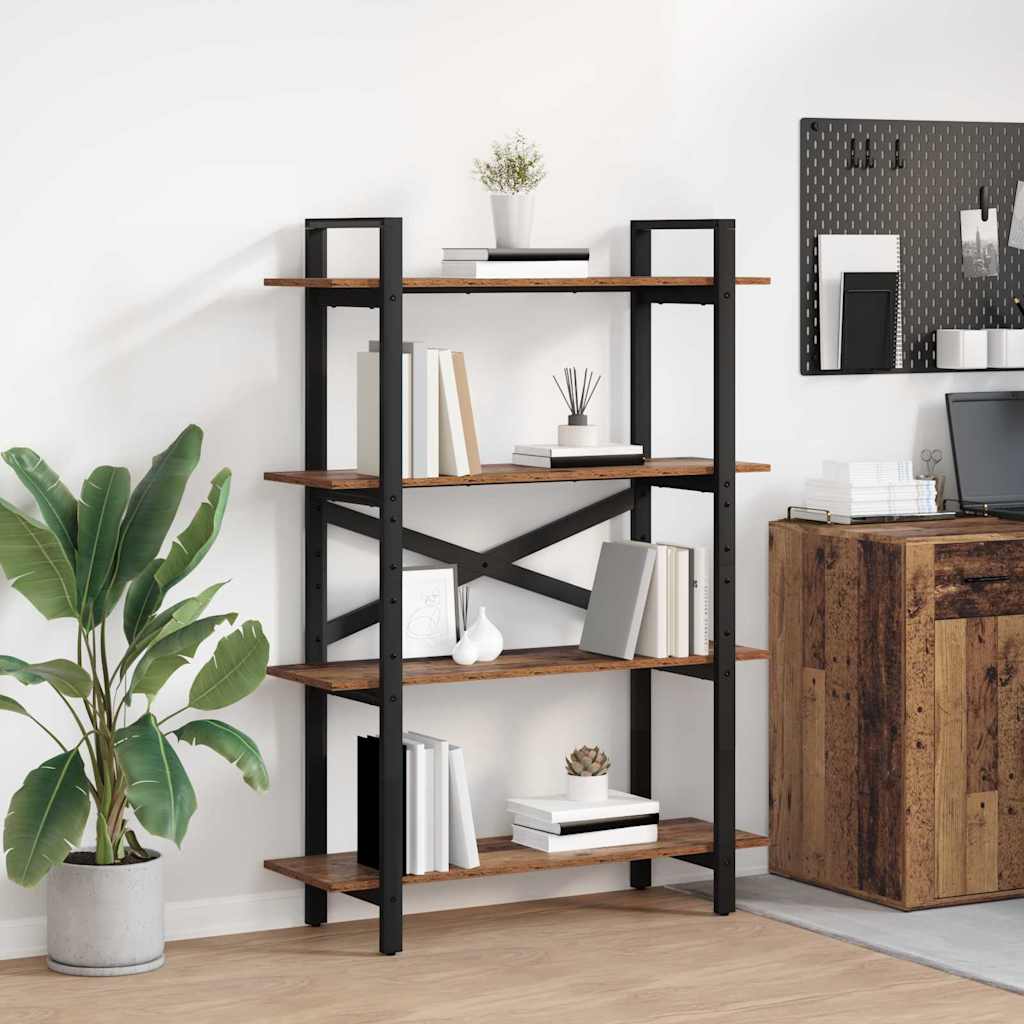 Vintage Wood Bookshelf 100 x 33.5 x 140 cm Engineered Wood