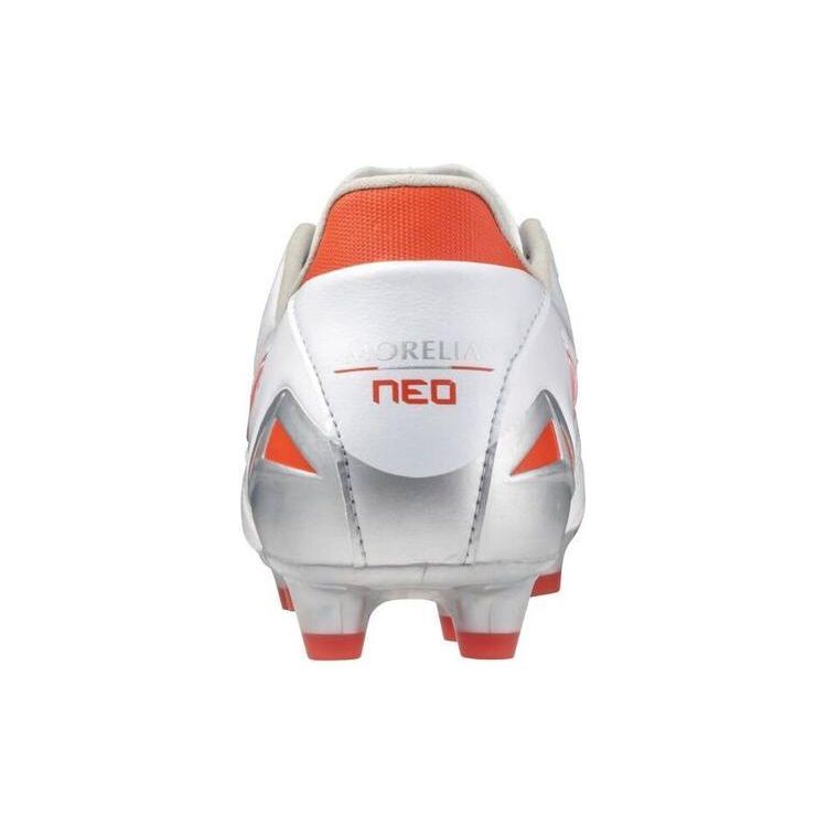 Mizuno Morelia Neo Trendy Comfortable Versatile Shock Absorbing Non-Slip Soccer Shoes Unisex Soccer Shoes White P1GA243460