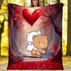 Bubu and Dudu1 printed throw blanket—lightweight,soft,warm;versatile blanket for all seasons—perfect as &air-conditioning throw,nap blanket