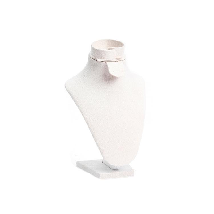Anspruchsvoller Robuster Flusen Schmuck-Display-Büste Kleiner Halsketten-Display-Ständer mit Verstellbarem Haken für Merchandising