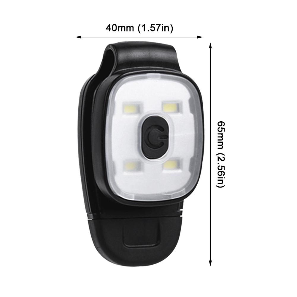 2-10PCS LED Clip Flashlight USB Charging LED Running Lights Multifunction Lightweight Warning Lights for Night Walking Fishing