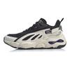 Li-Ning Chaussures Décontractées Mi-Haut Butterfly Lite Homme Chaussures Décontractées Noir Blanc AGLP069-2