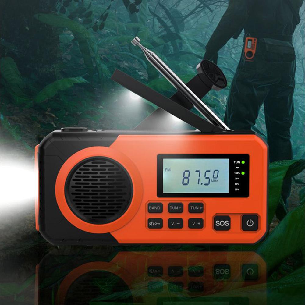 Hand Crank Emergency Radio AM/FM/SW Radio with SOS Alarm Flashlight Portable Weather Radio for Outdoor Camping and Emergency