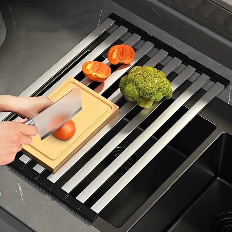 304 Stainless Steel Dish Drain Rack Multi Functional Drain Rack High Temperature Resistant Sink Organizer Kitchens Accessories