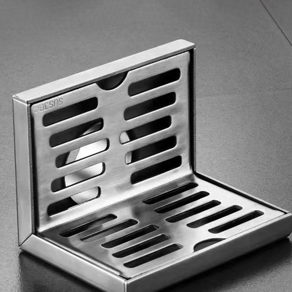 L Shape Corner Floor Drain Stainless Steel Side Drainage Wear Resistant Wall Drain Shower Balcony Anti-odor Floor Drain Cover