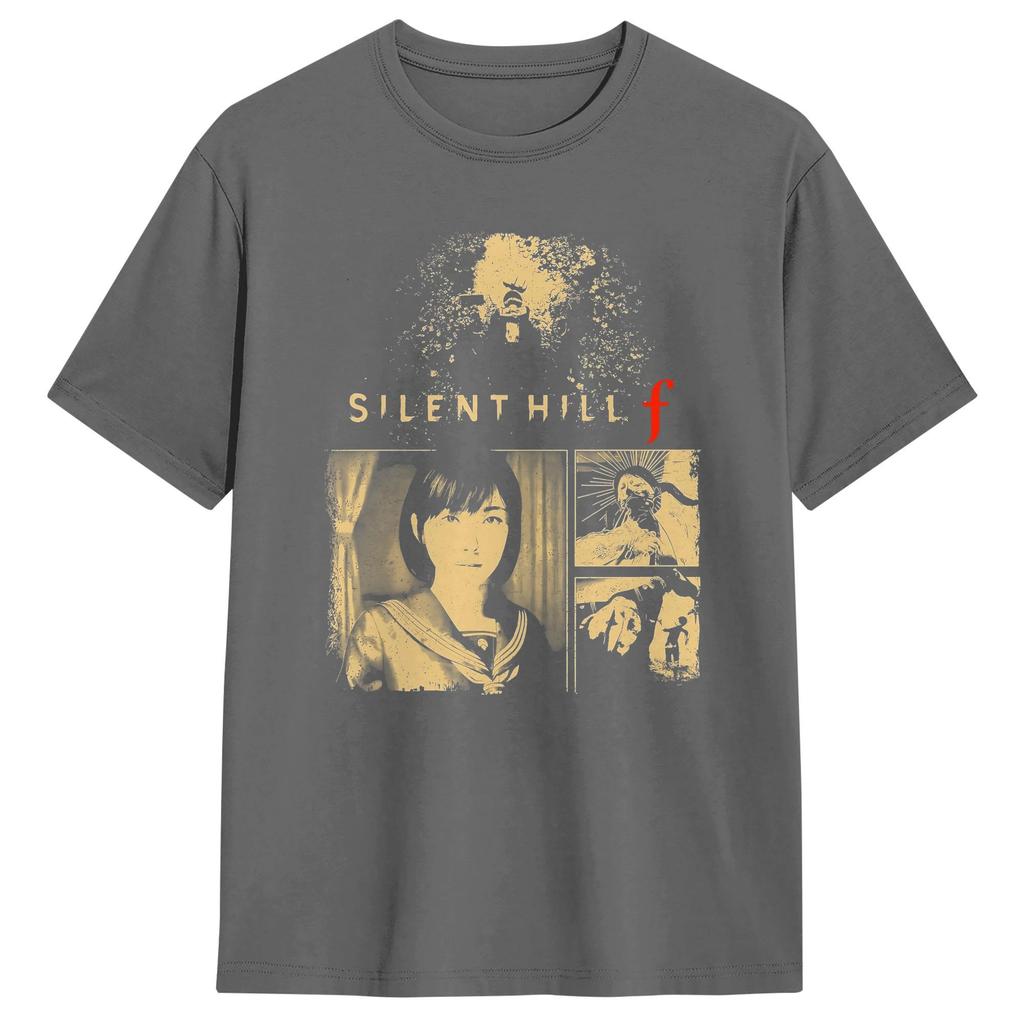 Silent Hill F T-Shirt Sommer Freizeit T-Shirts 100% Baumwolle Rundhals 4XL 5XL 6XL T-Shirts Kurzarm Streetwear T-Shirt