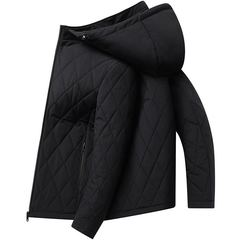 

Короткая одежда с капюшоном на хлопковой подкладке, теплая повседневная одежда для мужчин на хлопковой подкладке для осени и зимы, куртки на хлопковой подкладке для мужчин среднего возраста 4XL