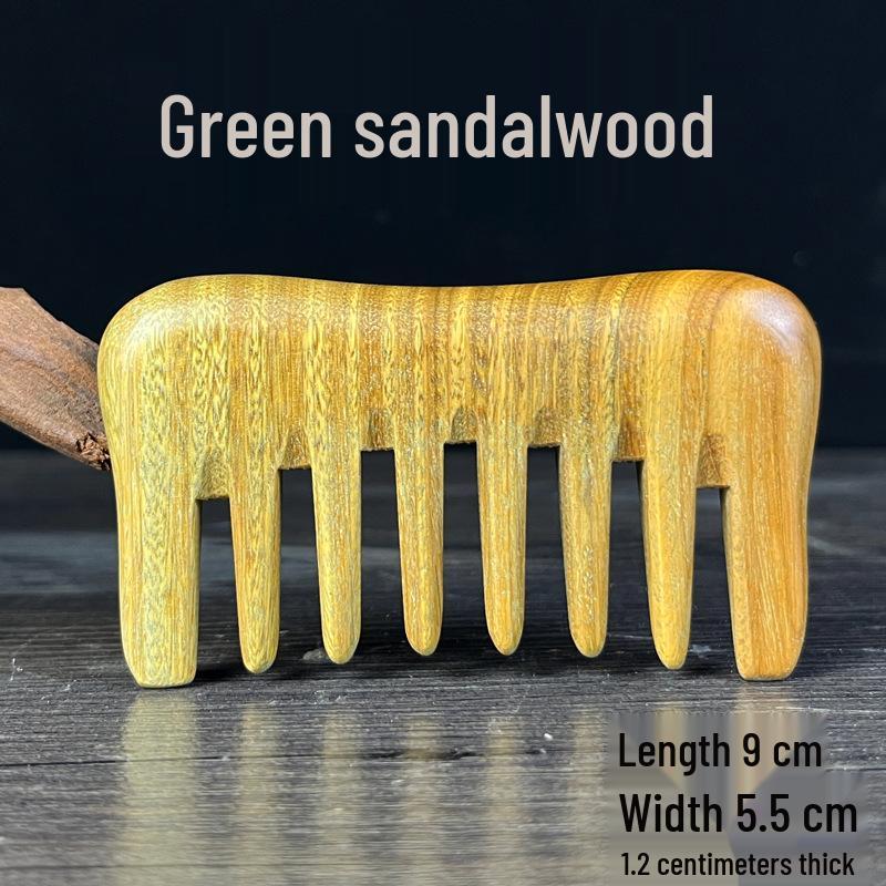 

Зеленый сандал Гребень для массажа с широкими зубьями для мужчин и женщин - Офис и релаксация Классический карманный гребень