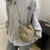 Wind Niche Design Sense Drawstring Bucket Bag Outdoor Sports Leisure Fashion Versatile Nylon Messenger Bag