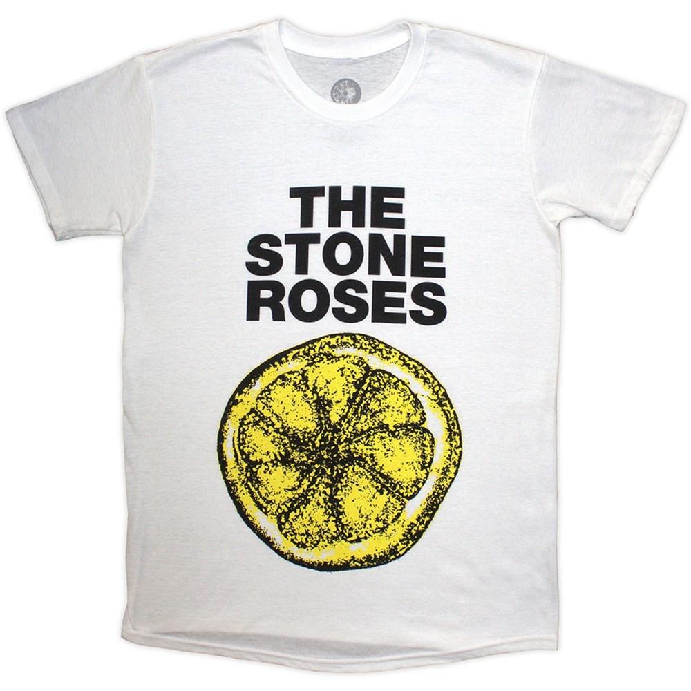 The Stone Roses TShirt Lemon 1989 Tour Band Official New White Unisex T-Shirt S