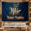 Barber Salon (130) Theme Personalized Tapestry Custom Name Text Wall Hanging Tapestry Home Background Decoration