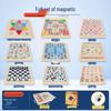 5-in-1 Magnetic Board Game Set: Go-Moku, Five-in-a-Row, Flying Chess, Checkers, and Beast Fighting Chess for Children