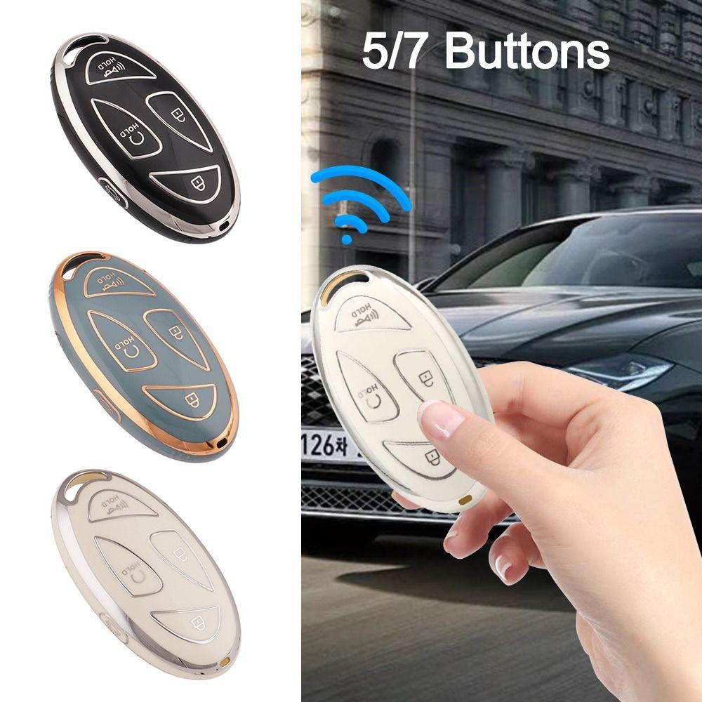 TPU Key Fob Cover Soft Key Protective Case for Hyundai Grandeur GN7 loni q6 Car Accessories