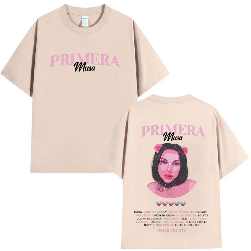 Trendy Rapper Omar Courtz Primera Musa Harajuku Graphic High Quality Tshirts Mens Casual Tee Shirt Hip Hop Oversized Cotton Tops