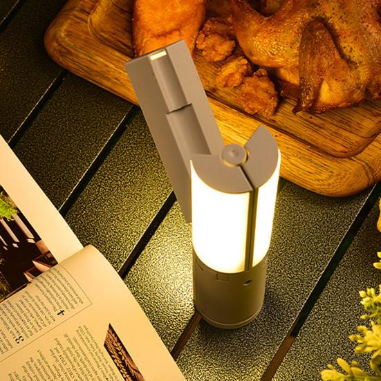 Folding Camping Light 3 Modes Brightness Adjustable Waterproof USB Rechargeable Super Bright Outdoor Hiking Tent Hanging Lamp Emergency Lantern