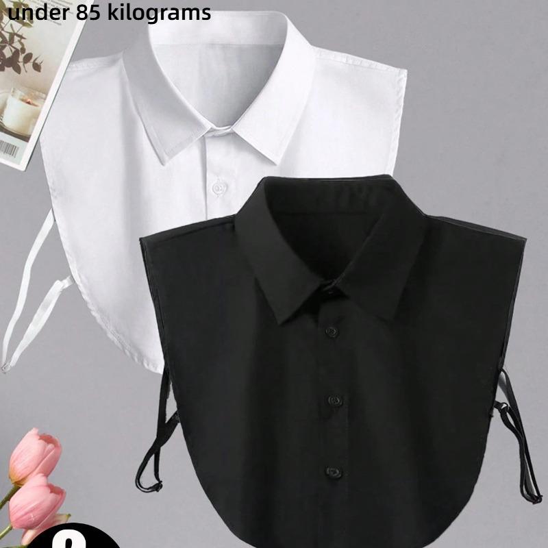 3pcs Multifunctional Professional Style Shirt with Fake Collar,Square Collar Suitable for Graduation Ceremony with Formal Cloths