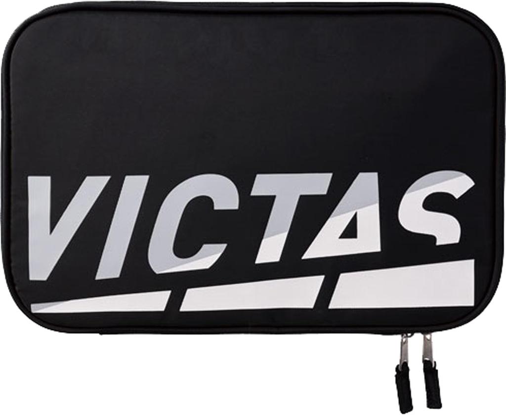 VICTAS Table Tennis Racket Storage Play Logo Racket Case II Holds 2 Includes Accessory 672601 - Rackets, Storage, Gray,