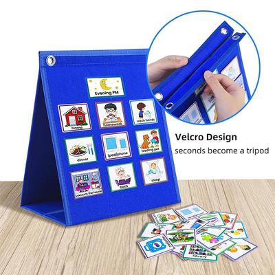 Children Autism Learning Materials Visual Schedule with Autism Toddler Chore Pocket Chart  for Kids