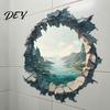 Realistic Landscape Wall Mural 3D Mountain & River Sticker, PVC Waterproof Mural, Peel And Indoor Outdoor Decorative Sticker Stick Decals for