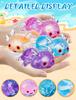 Festive Glowing Axolotl Squeeze Ball, Cute Sensory Toy, Holiday Decompression Gift Present for Office  Party