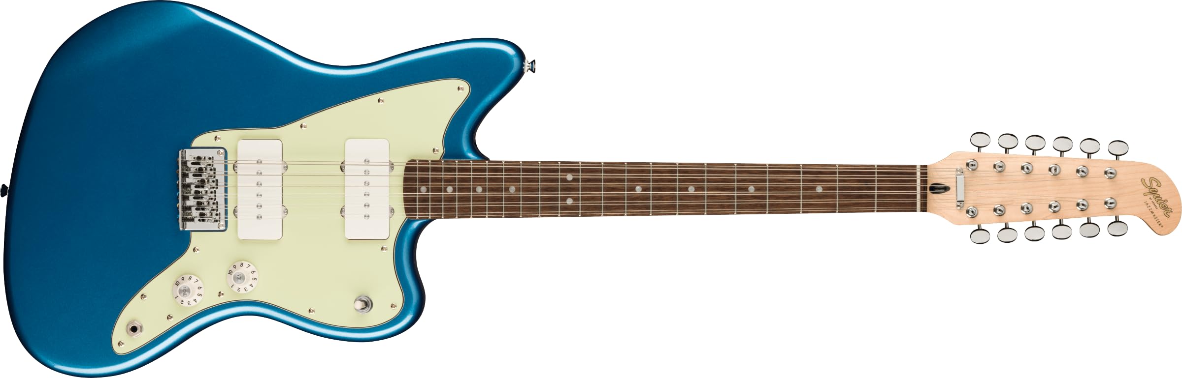 

Squier від Fender Squier Електрогітара Paranormal Jazzmaster XII, Laurel Fingerboard, Mint Pickguard, Lake Placid Blue with Soft Case
