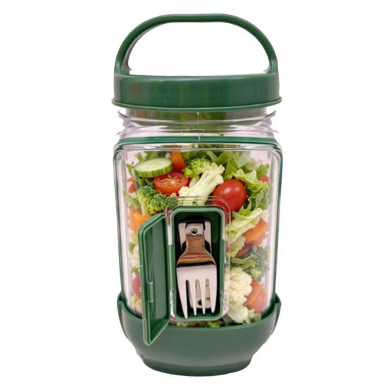 Yousheng Salad Jar with Vertical Layering Dressing Cups with Leak-Proof Safety Lid Keeps Salads Fresh And Crisp Container for Meal Prep 1290₽