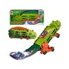 Dinosaur Track Car Toy with Folding Storage & Ejector for Kids Aged 0-6