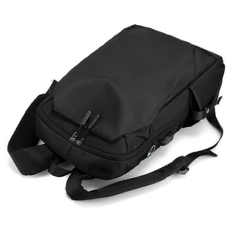 Men Women Solid Large Capacity Backpack Student Laptop Business Bag Outdoor Travel Rucksack With Earphone & Usb Port